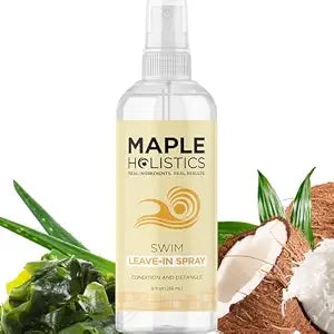 Swim Leave in Conditioner for Kids & Adults - Before & After Swim Hair Spray Helps Prevent Dryness Tangles Greening Color Fading & Frizz - Vegan Saltwater and Chlorine Hair Treatment (8 Fl Oz)