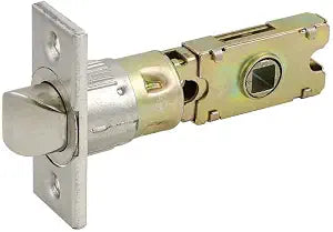 Design House Passage Door Latch, 6-Way Adjustable Fit, Square Spindle, Emblem Series Locksets, Easy Assembly, Satin Nickel Finish, 3.25 in. L x 1.05 in. W x 2.25 in. H, 582213