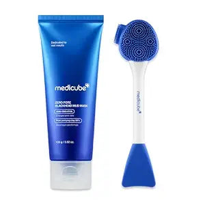 medicube Zero Pore Mud Mask & Brush Set for Pore Care, Smooth Skin