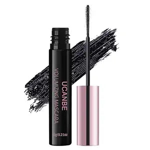 UCANBE Black Waterproof Mascara for Volume and Length, Natural Defining Curling Long-Lasting Eyelashes, No Flaking, No Smudging, No Clumping