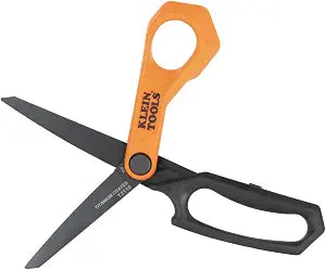 Klein Tools T2110 Titanium-Coated Professional Scissors, Stainless Steel Shears for Cutting Sheet Metal, Leather, and Heavy-Duty Materials, 10-Inch