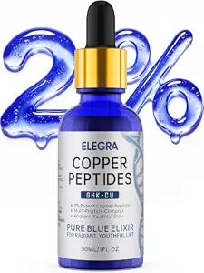 Copper Peptides Serum for Face, 2% GHK-Cu & Hyaluronic Acid, Multi-Peptides