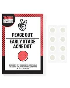 PEACE OUT Early Stage Acne Microneedling Hydrocolloid Dots (8 Count)