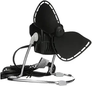 Caframo Chinook, 2-Speed Desk Fan, Cage Free, Easy To Clean Soft Blades, Canadian Made, 8.8" Blade, 707CHBBX, Black