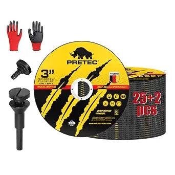 Cut Off Wheels 3 Inch, 27 Pack with Mandrel Kit for Die Grinder