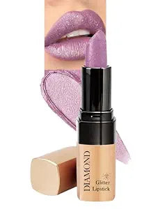 Light Purple Shimmer Lipstick, Long Lasting Metallic Lipstick for Women