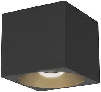 Maxim Lighting Stout 1-Light Flush Mount | Black Finish | Transitional Flush Mount | Ideal for Bedrooms, Hallways & Entryways | Dimmable Wet Rated | 86213BK