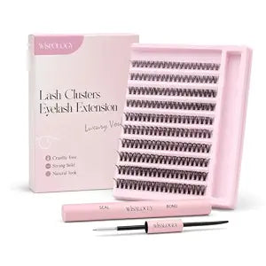 Lash Clusters D Curl | 200 Pieces 40D Style Cluster Lashes | DIY Eyelash Extension Kit | Fake Lashes (8mm, 10mm, 12mm, 14mm, 16mm)