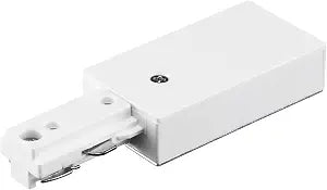 LEONLITE H Track Live End Feed Connector, Single Circuit 3-Wire-1, White