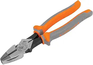 Klein Tools 2139NERINS 1000V Insulated Side Cutter Pliers, Made in USA, High Leverage Design, Induction Hardened Knives, 9-Inch