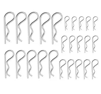 25Pcs Cotter Pins,Cotter Pin Assortment Kit,R Clips Hardware Pins,5 Sizes