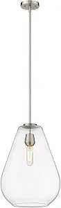 Z-Lite 1 Light Pendant 488P12-BN, Nickel,12" Round