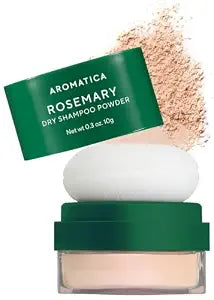 AROMATICA Rosemary Dry Shampoo Powder, Travel Size (10g/0.3oz)