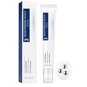 2% Deoxyribose Roller‑Ball Scalp Serum, Biotin & Exosome for Volumizing Scalp Hair Care, 20ml