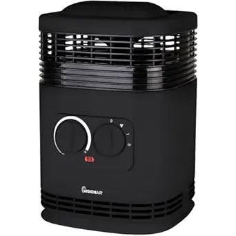 VISIONAIR 750/1500-Watt 12 in. 360┬░ Electric Ceramic Forced Air Heater 1VAHCS10