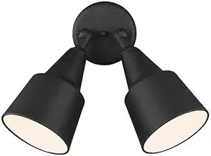 Generation Lighting 8560702-12 Outdoor Flood Light Adjustable Swivel Aluminum Flood Light, 2-Light 240 Total Watts, 13 Inch H x 23 Inch W, Black, 22.5 Inch Wide, Antique Bronze Aluminum Shades