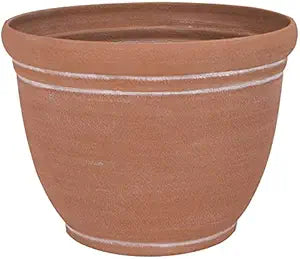 Rocky Mountain Goods Resin Planter Pot with Terra Cotta Finish - Heavy Duty Break Proof Resin with Thick Terra Cotta Finish - UV Protective Surface Resists Fading - Indoor/Outdoor Planter (1, 13")