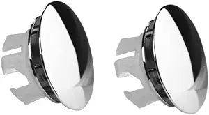 Sink Overflow Ring Chrome Bathroom Sink Overflow Cover Brass Material Insert in Round Trim Cap 2 Pack