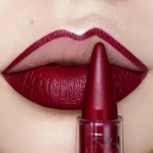 Depuplum Burgundy Lipstick Gradient Matte Lip Liner Combo for Women