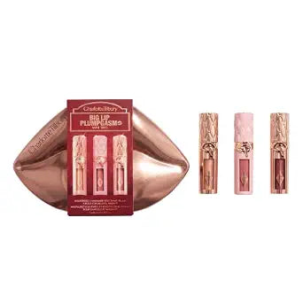 Charlotte Tilbury Big Lip Plumpgasm Mini Trio – 3 Universally Flattering Big Lip Plumpgasm Shades In An Irresistible Lip-Shaped Tin