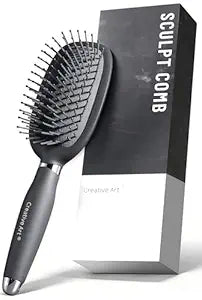 Hair Brush for Men, Detangling & Styling Hairbrush with Flex Cushion Base