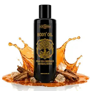 Body Oil For Men Sandalwood Fast-Absorbing Moisture for Dry Skin 6.76 Fl Oz