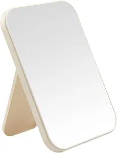 8-Inch Desktop Makeup Mirror, Portable Princess Mirror,Table Desk Wall Hanging Dual-Purpose Square Mirror Khaki