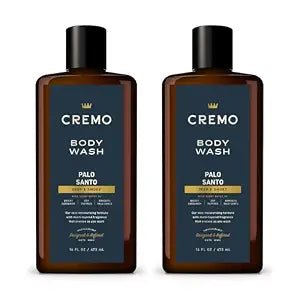 Cremo Rich-Lathering Palo Santo (Reserve Collection) Body Wash, Notes of Bright Cardamom, Dry Papyrus and Aromatic Palo Santo, 16 Fl Oz (2-Pack)