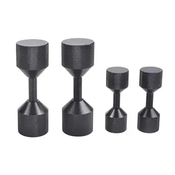 4 Pcs Aluminium Flange Two Hole Alignment Pins - 1-1/8" and 1-5/8" Detachable Double Hole Pins Black