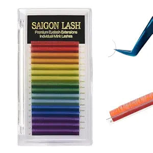 Lash Extensions, Volume Classic, Rainbow-0.07-D-14mm