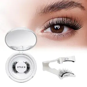 QUEWEL Magnetic Eyelashes 1 Pair Magnetic Eyelashes with Applicator(B12)