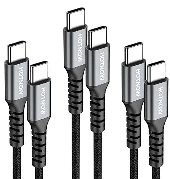 USB C to USB C Cable 6FT 3 Pack, C to C Cable Fast Charging 65W Cord