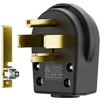 (2-in-1) Two in One Nema 14-30P/14-50P Plug 30/50 Amp 125/250 Volt Plug, 50Amp 4-Prong Dryer or Ranger Plugs for Dyer and Ranges, Cable OD Max. 1.0 Inch