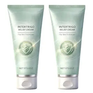 2PCS Intertrigo Cream, Skin Fold Care & Chafing Support Cream, Intertrigo Relief Cream for Skin Fold Areas, Fast-Drying, Helps Soothe Irritated Skin, Reduce Friction Protection
