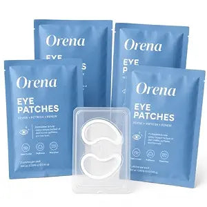 Orena Eye Patches for Men, Hydrogel Eye Masks with Hyaluronic Acid & Collagen, Cooling and Hydrating Eye Care Patches for Daily Skincare 4PCS (4PCS)