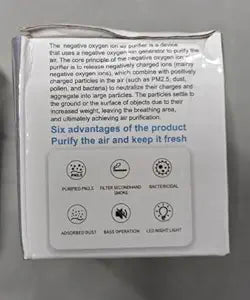 Plug In Air Ionizers for Home & Dust Mites, Quiet Air Purifier with Negative Ion Generator,Filterless Air Freshener Cleaner for Office Kitchen Pet Odor,Dust,Smoke Smell