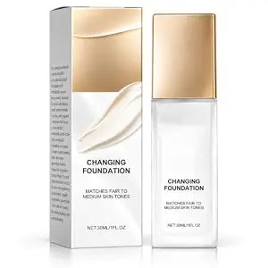 Color Changing Foundation for Mature Skin, Waterproof, 30ML