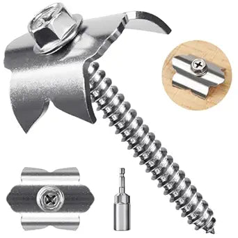 Dolibest 200PCS SUS 304 Stainless Steel Fence Nails for Softwoods, 1.6 Inch Reusable Wire Fencing Fasteners, Easy to Install and Remove, for Wire Grid and Woven Wire Fencing