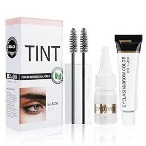 Lash Color Kit, Professional Black Lash and Brow Set (Black)