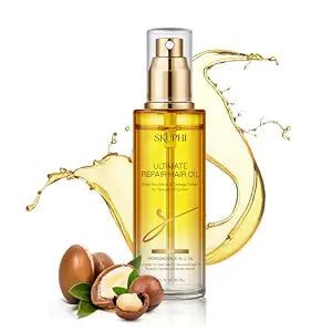 Hair Oil Spray Argan Oil of Morocco for Hair Healing Cold-Pressed Moroccan Argan Oil Serum Mist for Dry Damaged Frizzy Curly Hair Nourishing Treatment Heat Protector 80ml/2.7 fl.oz