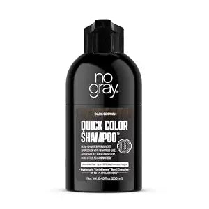 No Gray Quick Permanent Hair Color Shampoo, Dark Brown, 8.45 oz