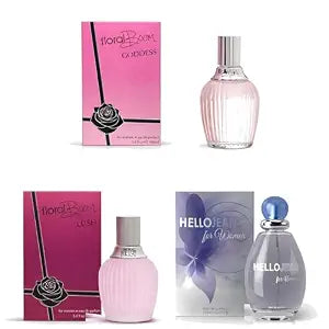 Sandora Fragrances Women's Perfume 3-Pack – Eau de Parfum – Three Full-Size 100 ml Bottles – Warm + Floral + Fresh + Rich + Soft + Mysterious + Balanced + Statement + Everyday Fragrance