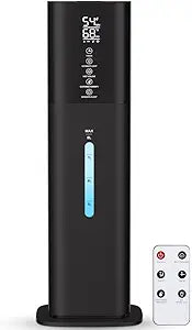 Humidifiers Large Room Bedroom with 7 Colors Light, 2.1Gal(8L) 3 Speed Quiet Ultrasonic Cool Mist Humidifier with 360┬░ Nozzle, Humidity Setting, Timer,Aroma Box for Home Plant Baby Yoga Sleep (Black)
