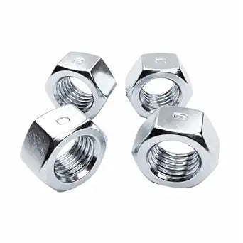 100-Pack Caster Lock Nuts Set 1/2"-13 Zinc-Plated Carbon Steel Hex Locknuts, Rust-Resistant Replacement Hardware for 6", and 8" Shopping Carts, Hand Trucks, and Flatbed Dollies