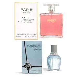 Sandora Fragrances Women's Perfume 2-Pack – Eau de Parfum – Two Full-Size 100 ml Bottles – Modern Feminine Balanced + Airy Soft Floral Fragrance
