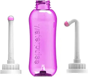 Travel Bidet iBzera Portable Handheld Bidet Bottle - Bathroom Toilet Bidet Cleaner Bottom Spray Wiper Personal Hygiene Refresher Peri Bottle for Home Hotel Office Vacation (17oz / 500ml) (Violet+)