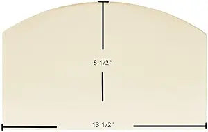 Dutchwest DW1000L02, DW1000P02 Ceramic Archtop Glass Panel Γ 13 1/2" x 8 1/2" Replacement (S31339)