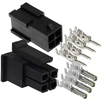 Molex Micro-Fit 3.0 dual row (4 Circuits) Male & Female receptacle plug, w/Terminal sockets, (Pack of 5 Set)