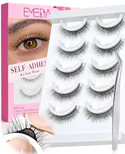 EMEDA Self Adhesive Eyelashes Natural Look No Glue Eyelashes
