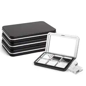 3Pcs Empty Magnetic Makeup Palette Set with 18 Metal Pans & Pressing Tool